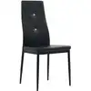 Image de vidaXL Chaise de salle à manger 4 pcs. noir similicuir