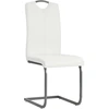 Image de vidaXL Chaise cantilever 4 pcs. Blanc Similicuir