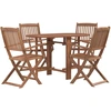 Image de vidaXL Ensemble de jardin 5 pièces pliable en bois massif d'acacia