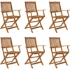 Image de vidaXL Ensemble de jardin 7 pièces pliable en bois massif d'acacia