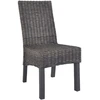 Image de vidaXL Chaises de salle à manger 2 pcs. Brun rotin kubu et bois d'acajou