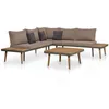 Image de Vidaxl - Salon De Jardin 4pcs Et Coussins Bois D'Acacia Solide Marron