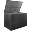 Image de vidaXL Coffre de rangement Garden Noir 150x100x100 cm Poly rotin