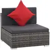 Image de Vidaxl - Salon De Jardin 8 Pcs Avec Coussins Résine Tressée Gris