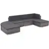 Image de Vidaxl - Salon De Jardin 6 Pcs Avec Coussins Résine Tressée Gris