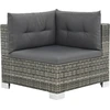 Image de vidaXL Ensemble de salon de jardin 10 pièces avec coussins Poly Rattan Gris