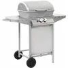 Image de Vidaxl - Barbecue À Gaz Avec 2 Zones De Cuisson Acier Argenté