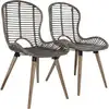 Image de Vidaxl - Chaises À Manger Lot De 2 Marron Rotin Naturel