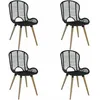 Image de Vidaxl - Chaises À Manger Lot De 4 Noir Rotin Naturel