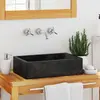 Image de vidaXL Lavabo 45x30x12 cm marbre noir brillant