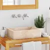 Image de vidaXL Lavabo 45x30x12 cm marbre crème brillant
