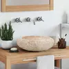 Image de vidaXL Lavabo 40x12 cm marbre crème