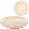 Image de Vidaxl   Vasque À Poser En Marbre 40x12 Cm Crème   Évier Robuste Et Élégant   Facile À Nettoyer   Pour Salle De Bain Ou Salle D'Eau
