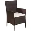 Image de Vidaxl Mobilier De Bistro 3 Pcs Résine Tressée Marron