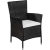Image de vidaXL Ensemble Bistro 3 pièces Poly rotin noir