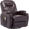 Image de Fauteuil à bascule de massage Marron Similicuir