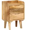 Image de Table De Chevet Bois De Manguier Massif 40 X 30 X 59,5 Cm Vidaxl