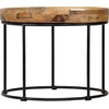 Image de vidaXL Table basse en bois massif de manguier et acier 50x40 cm