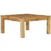 Image de Vidaxl   Table Basse Fixe 80x80x40 Cm En Bois De Manguier Massif   Surface Polie, Peinte Et Laquée   Style Rustique, Grains Uniques