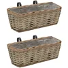 Image de Jardinière De Balcon 2 Pcs Osier Avec Doublure En Pe 40 Cm
