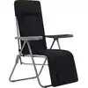 Image de vidaXL Chaises de jardin pliantes avec coussins 2 pcs. noir