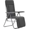 Image de vidaXL Chaises de jardin pliantes avec coussins 2 pcs. Gris
