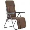 Image de vidaXL Chaises de jardin pliantes avec coussins 2 pcs. Marron