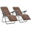 Image de Vidaxl - Chaises Pliables De Jardin Avec Coussins Lot De 2 Marron