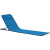 Image de vidaXL Tapis de plage pliable 2 pièces acier et tissu bleu