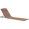 Image de vidaXL Tapis de plage pliable 2 pièces acier et tissu brun