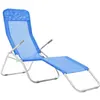 Image de vidaXL Bancs pliants 2 pcs. Textilène bleu