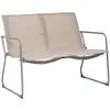 Image de vidaXL Ensemble de salon de jardin 4 pièces tissu et acier Crème