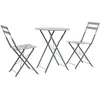 Image de Mobilier De Bistro 3 Pcs Acier Gris Vidaxl