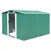 Image de Vidaxl   Abri De Jardin Métal 257x298x178 Cm   Acier Galvanisé Avec Finition Enduite De Poudre   Double Porte Coulissante   Excellente Ventilation