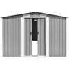 Image de Vidaxl - Abri De Jardin 257x392x181 Cm Métal Gris