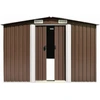Image de vidaXL Abri de jardin 257x392x181 cm Métal brun