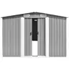 Image de vidaXL Abri de jardin 257x489x181 cm Métal Gris
