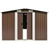 Image de vidaXL Abri de jardin 257x489x181 cm Métal brun