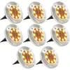 Image de Lampe Solaire Au Sol 8 Pcs Lumières Led Blanches Chaudes Vidaxl