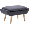 Image de Repose-pied Tapisserie En Tissu 73 X 43 X 42 Cm Gris Foncé Vidaxl