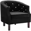 Image de Fauteuil Noir Velours Vidaxl