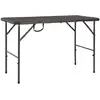 Image de Vidaxl - Table De Jardin Pliante Marron 120x60x74cm Pehd Aspect De Rotin