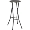 Image de vidaXL Tabouret de bar pliable 2 pcs. HDPE et acier brun aspect rotin