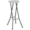 Image de vidaXL Tabouret de bar pliable 2 pcs. PEHD et acier blanc
