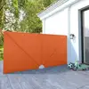 Image de Vidaxl   Auvent Latéral Pliable 400 X 200 Cm   Polyester Résistant Aux Intempéries   Support Mural Pour Terrasse Et Balcon   Couleur Terre Cuite