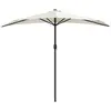 Image de Vidaxl Balcony Parasol With Aluminium Pole Sand 270x144 Cm Half