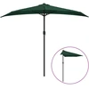 Image de vidaXL Parasol de balcon avec mât en aluminium vert 270x144 cm semi-circulaire