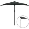 Image de vidaXL Parasol de balcon avec mât en aluminium anthracite 270x144 cm semi-circulaire