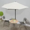 Image de Vidaxl   Parasol Balcon Demi-ronde 300x155 Cm   Mât En Aluminium 38 Mm   Protection Anti-uv   Mécanisme À Manivelle