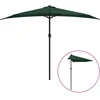 Image de vidaXL Parasol de balcon avec mât en aluminium vert 300x155 cm semi-circulaire